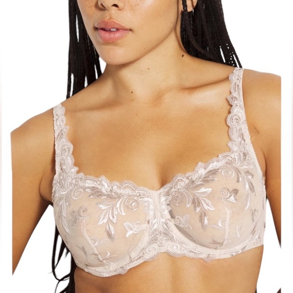 NWT Soma Sensuous Lace Unlined Ballonet Underwire Bra 34 D Mochaccino #0545 - Picture 12 of 14